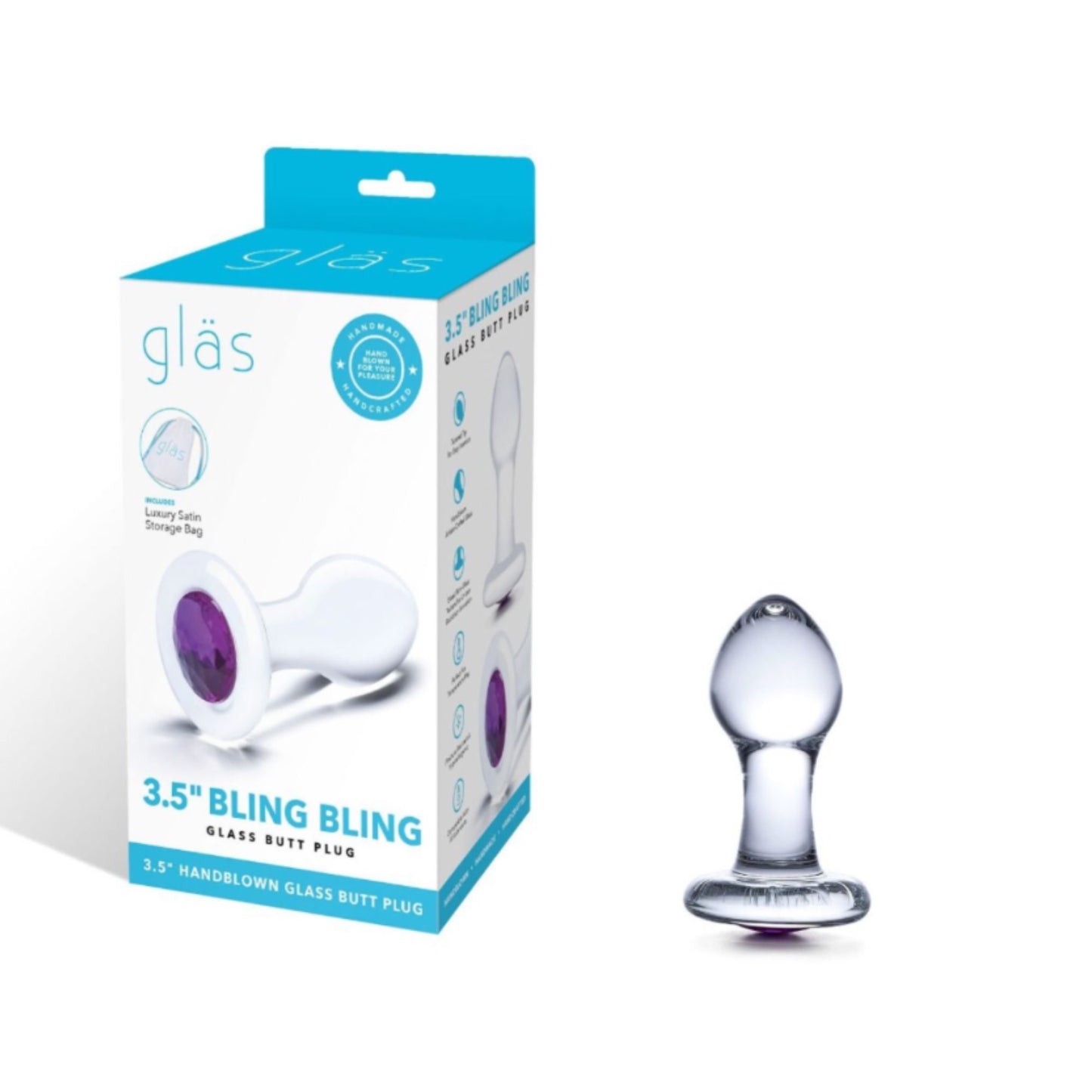 Bling Bling Glass Butt Plug
