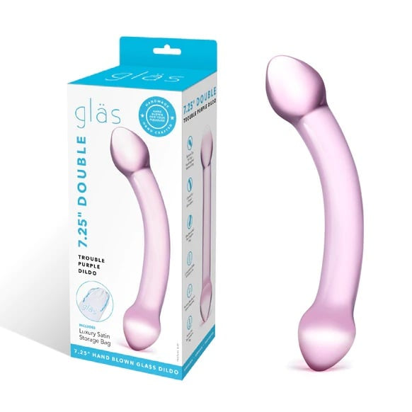 Glas Double Trouble Dildo Purple