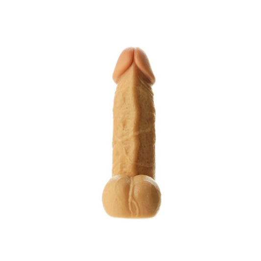 Prowler Dildo With Suction Base Dong and Balls Flesh 8in